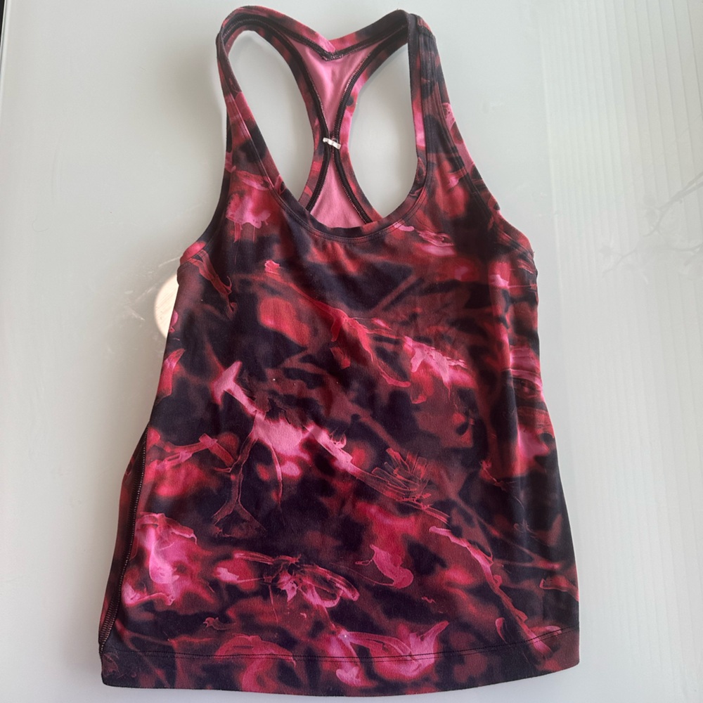 Lululemon Cool Racerback Black and Pink Tie Dye